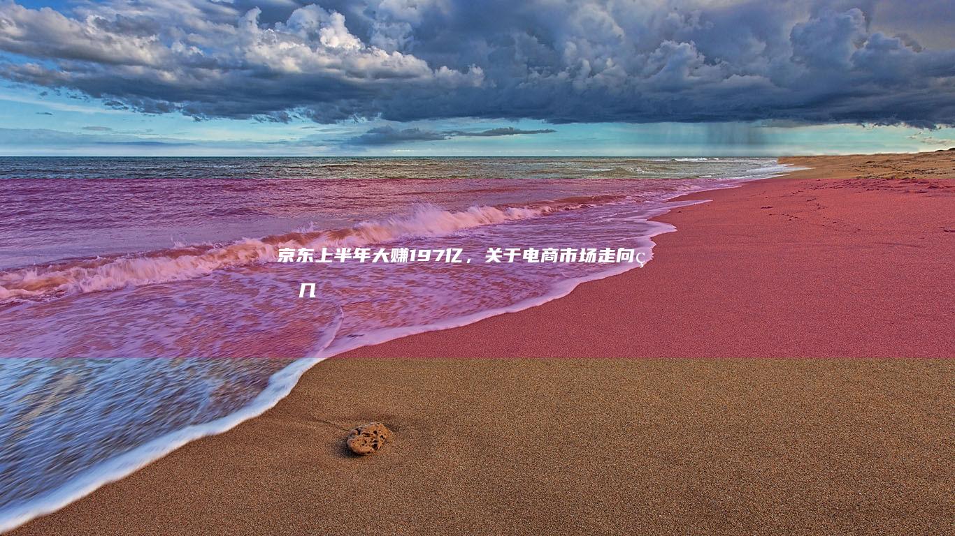 京東上半年大賺197億，關于電商市場走向的幾個猜想|京東集團|京喜|零售|物流